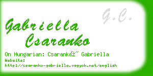 gabriella csaranko business card